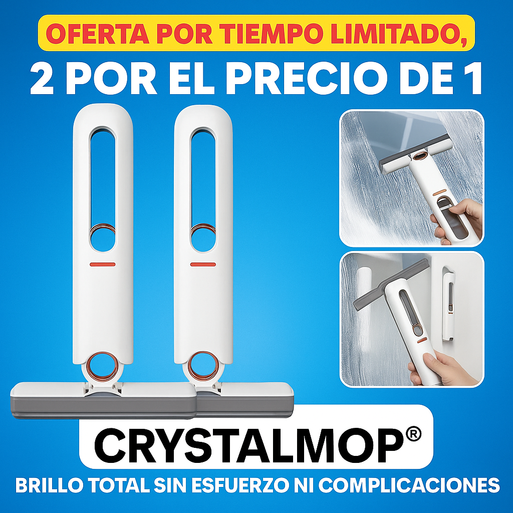 OFERTA 2X1 CRYSTALMOP® BRILLO TOTAL SIN ESFUERZO NI COMPLICACIONES